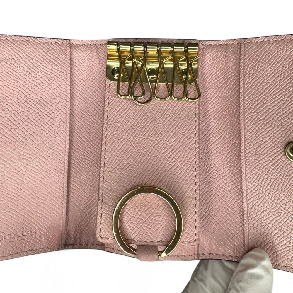Coach Pink 6 Key Ring Holder - Picture 6 of 11